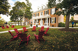 Photo of chairs on campus. Link to Gifts by Estate Note